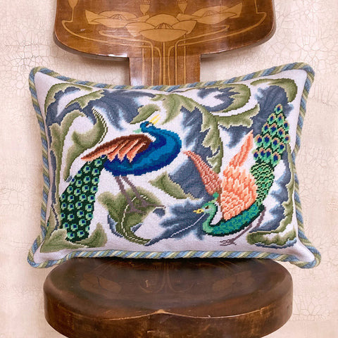 Acanthus & Birds cushion (light)