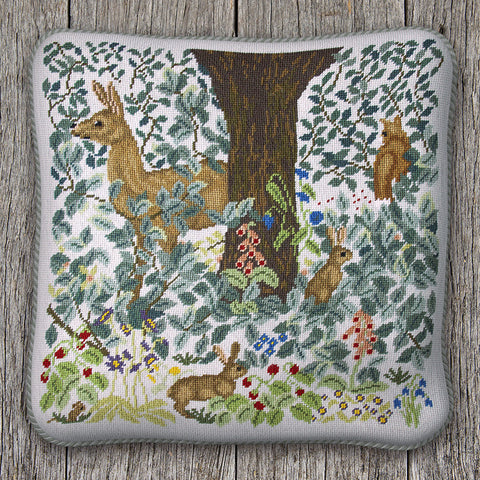 Woodland Cushion (light background)