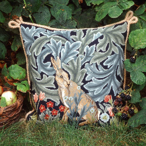 Hare needlepoint cushion kit