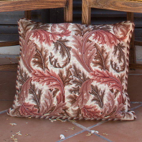 Acanthus Leaves (red on ivory)