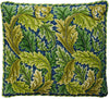 Acanthus Leaves (green on blue)