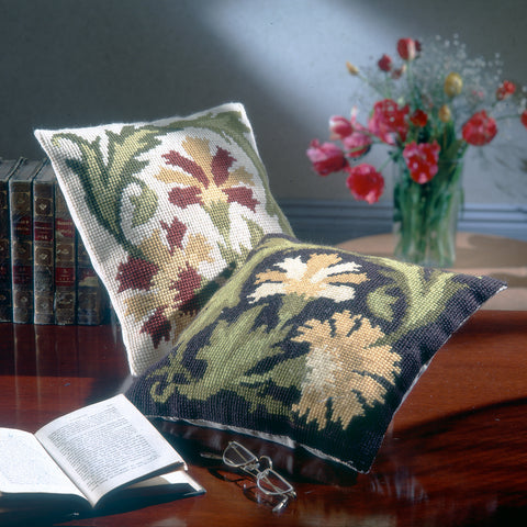 Carnation Tile cushions