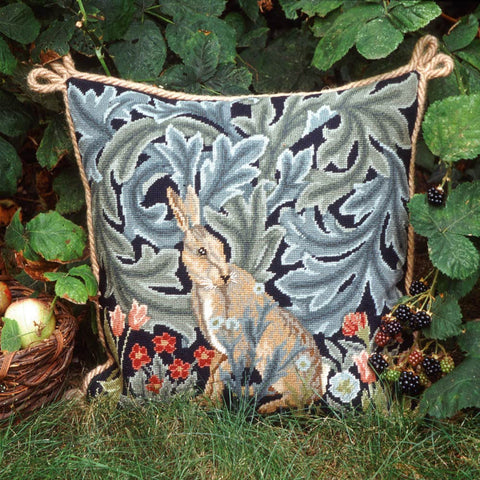 Hare needlepoint cushion kit